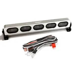Realistic T4 Adjustable Spot Light Bar (5) w/ LED for 1/10 & 1/8 Scale
