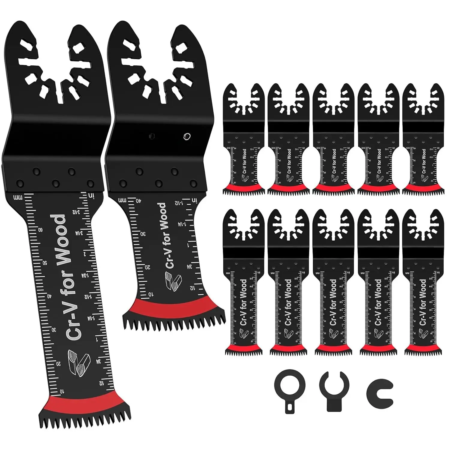 Oscillating   , 12 count Standard & Extra-Long Reach Arc-Shaped Edge Multitool  Clean Cut for , Plastic, Power Oscillating Tool  Multi Tool  Kits