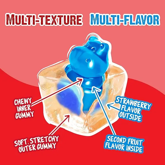 AMOS Juicy Drop Mystery Gummy Candy Cubes Original & Wild Berry Flavor 5oz  Peelable Strawberry Gummy Cube Mystery Animal Inside Interactive 2-in-1  Treat Valentine's Gifts Goodie Bags Party Favor - TikTok Shop