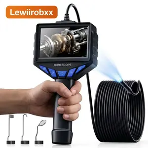 Single/Dual Lens 1080P HD Endoscope Borescope Camera with 8 Adjustable LED Light Semi-rigid Cable, IP67 Waterproof 8.0mm Snake Camera, Multifunctional Inspection Tools for Car, Sewer, Plumbing, Home Appliance, Handheld Borescope Gadgets