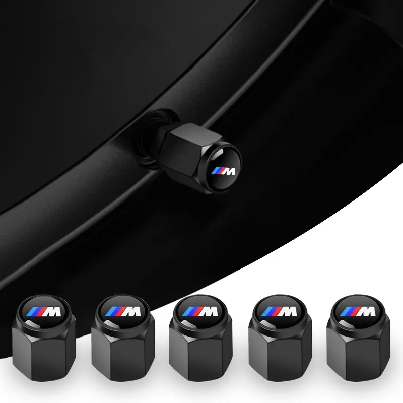 5pcs Metal Car Wheel Tire Valve Air Stem Cap for Bmw M Performance, Fits E36 E46 E90 E60 F10 F30 E39 F20 E87 E92 G30 X5 E70 E91 G20 X1 Metal Construction, Sleek Look, Easy Installation, Car Accessories