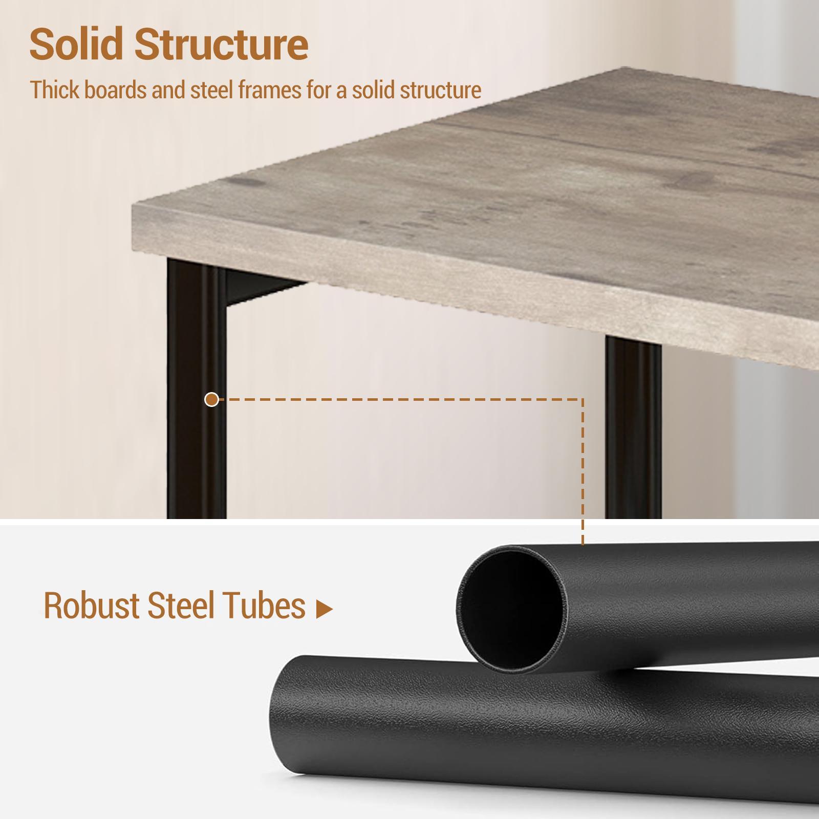 Slim 3-Tier Narrow End Table with Storage Shelves, No Tool Assembly Required, Sturdy Metal & Wood Side Table with Non-Toxic Smooth MDF Tabletop, Space-Saving for Small Spaces, Living Room Bedroom Office Furniture