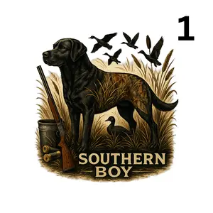 Southern Boy Design Choose From Numbers 1-4 Direct To Film Print, DTF Print, Ready To Press Print For T-Shirts