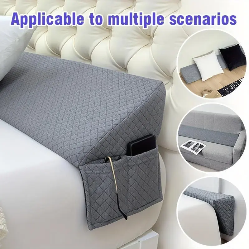 Bed Wedge Pillow - Bed Gap Filler Mattress Wedge Headboard Pillow Close The Gap 0-7" Between Your Headboard And Mattress Or Wall for Sleeping Backrest Pillow
