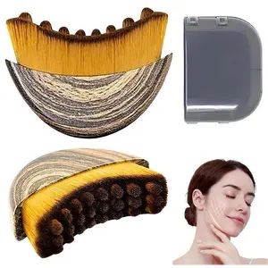 Face Lymphatic Contour Brush for Jawline & Chin Sculpting Dry Brushing Massager Ergonomic Design for Lymphatic Drainage & Facial Fatigue Relief 1PCS Daily Beauty Roller