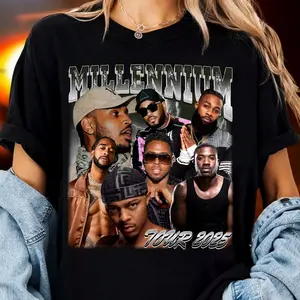 Vintage 90s Style Millennium 2025 Tour T-Shirt, Millennium 2025 Tour Merch, Rap Hiphop Fan Tee