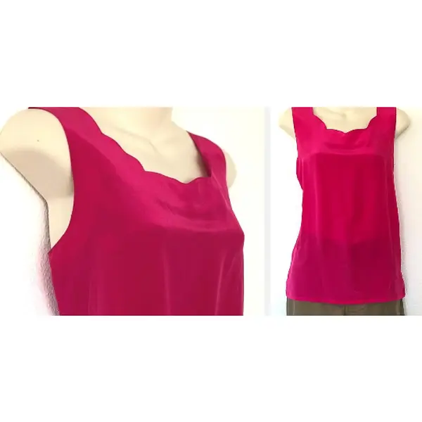 Vintage 100% Silk Fuchsia Tank Top