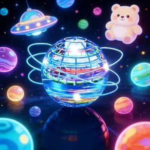 Hover Orb Flying Spinner Galaxy Anti-Gravity Boomerang LED Ball, Trendy Indoor Outdoor Game Toys for All Ages, Safe Solid Family Interactive Toy, Entertainment Game Props, Popular Gift & Party Options