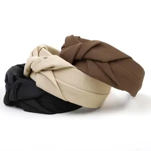 3pcs Women's Non-Slip Wide Knot Scrunchies Headbands - Elegant Hair Accessories Set - Hold for Ponytails, Buns & Braids, Everyday & Special Occasions - Hair Ties for Sensitive Scalp,summerwins