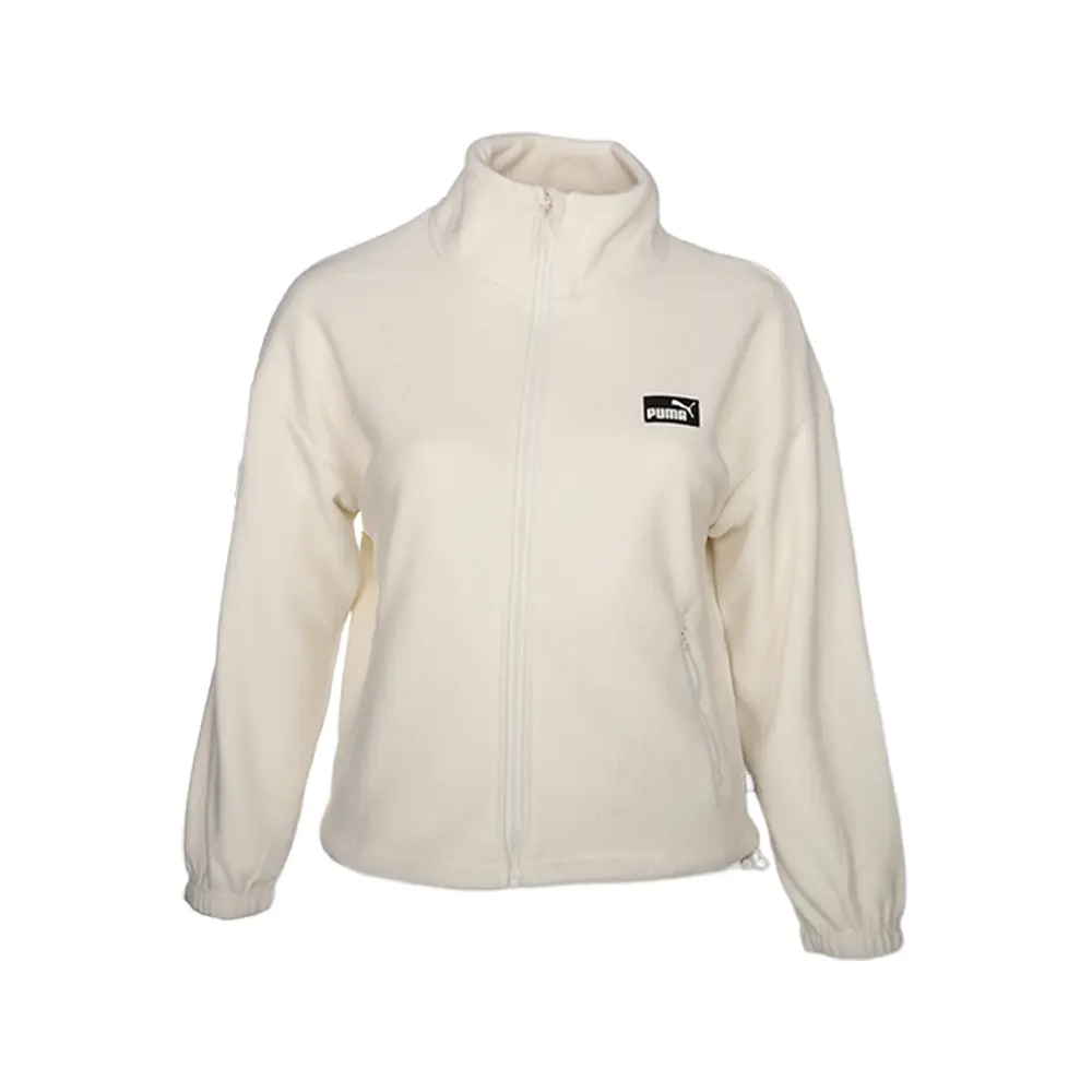 PUMA Womens Polar Fleece Jacket Athletic Outerwear Casual - Green