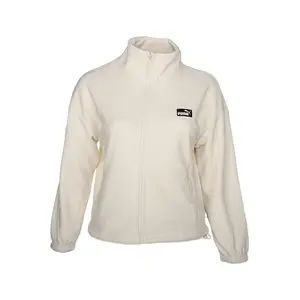PUMA Womens Polar Fleece Jacket Athletic Outerwear Casual - Green