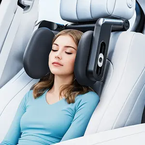 Multifunctional Car Headrest Pillow, Adjustable Slide & Rotate, with Hooks for Bags & Phone/Tablet Support, Neck Protection, Sleep Comfort, Extra Storage, for Adults & Kids, Ideal Gift