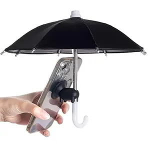 Outdoor mobile phone rainproof and sunshade umbrella, small umbrella, mobile phone stand, sun protection, sunshade and water-blocking small umbrella with fixing accessories, Sun Parasol Umbrella