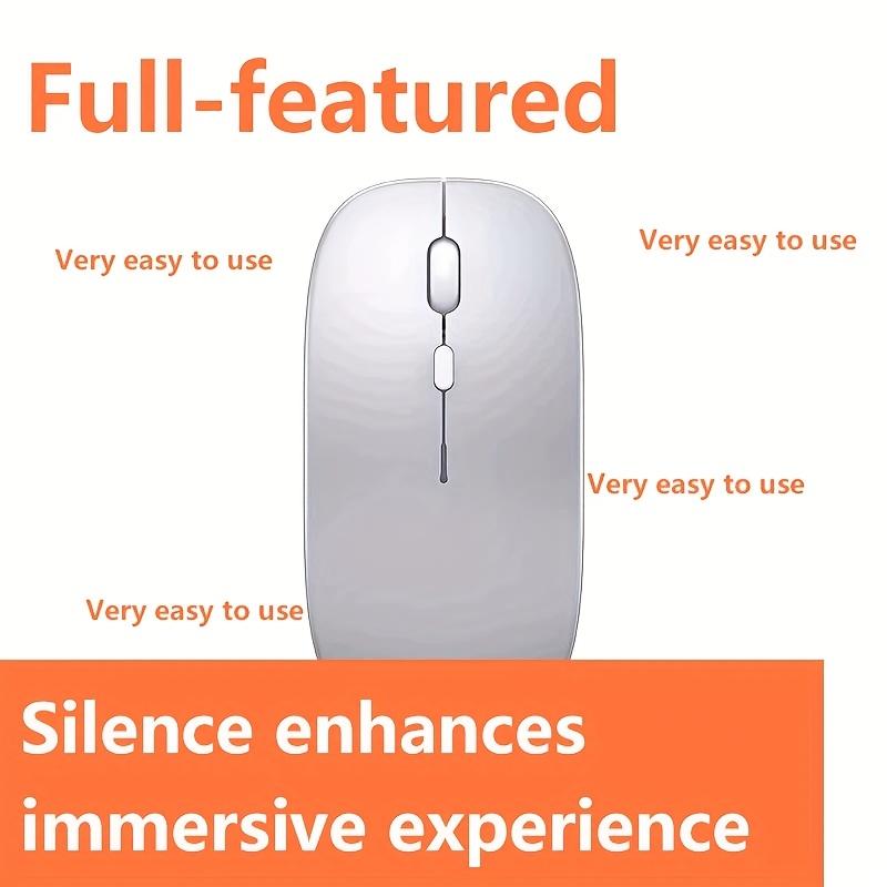 Wireless Bluetooth-compatible Dual Mode Mouse, Charging Display Screen, Silent, Laptop, Desktop Computer, Phone, Tablet Compatible, Lightweight Design