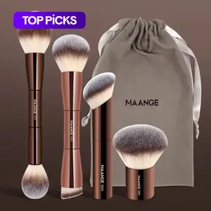 Maange Makeup Brush with Storage Bag, Cosmetic Brush Set, Cosmetic Brushes for Facial Primer & Detail Processing, Soft Bristles Brushes with Comfortable Grip for Beginners, Summer Makeup, Multifunctional Makeup Brushes, Makeup Brush Kit #TOP PICKS