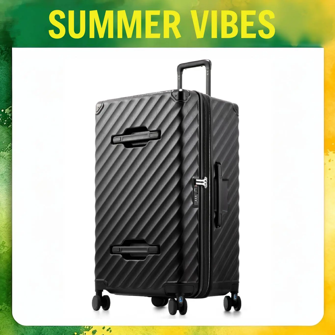 LUGGEX 30 Inch Trunk Luggage, Expandable PC Hard Shell Large Checked Suitcase with Shock - Absorbing Wheels & TSA Lock summervibes EX-Pro tiktokshopbacktoschool