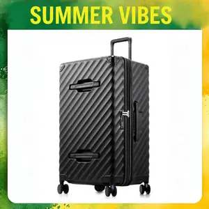 LUGGEX 30 Inch Trunk Luggage, Expandable PC Hard Shell Large Checked Suitcase with Shock - Absorbing Wheels & TSA Lock summervibes EX-Pro