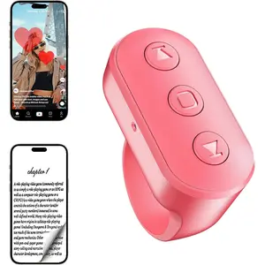 Scrolling Ring Bluetooth Remote Control, Landscape/Portrait Screens Shorts Video Fingertip Wireless Remote Control for TikTok, Instagram, YouTube, Scroller Ring Page Turner Compatible with iPad/Tablet/Android