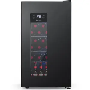 Cowsar Beverage Refrigerator with Freezer, 2.6 Cu.Ft Compact Refrigerator, Reversible Door, Adjustable Thermostat, Mini Fridge for Bedroom, Office