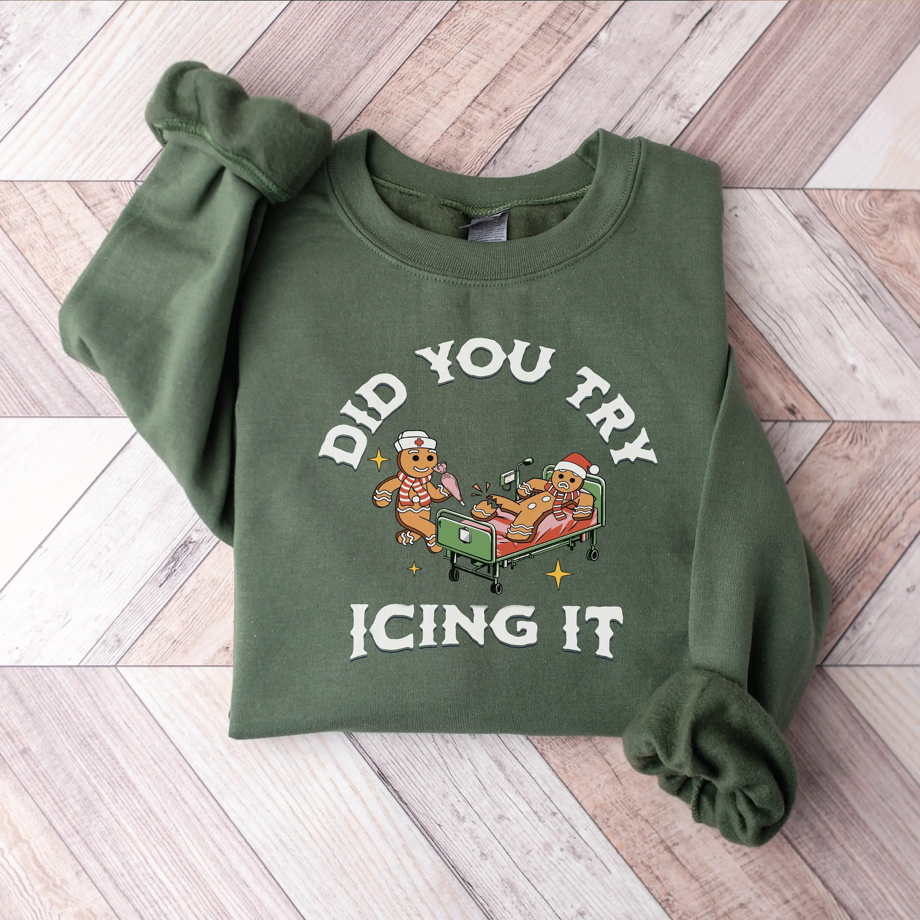 Did You Try Icing It Sweatshirt, Christmas Nurse Sweatshirt, Gingerbread Christmas Sweatshirt, Christmas Nurse Shirt, Funny Cookies Xmas Shirt, Xmas Holiday Sweater, RN ER Nurse Shirt, Xmas Nurse Shirt