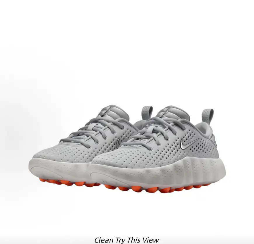 Unisex Light Neutral Gray Perforated Breathable Mesh Casual Sneakers Thick Wavy Shock Absorb Foam Platform Sole Orange Dot Massage Anti Slip Insole Lightweight Quick Dry All Day Walking Jogging Workout Outdoor Daily Trainers For Men Women