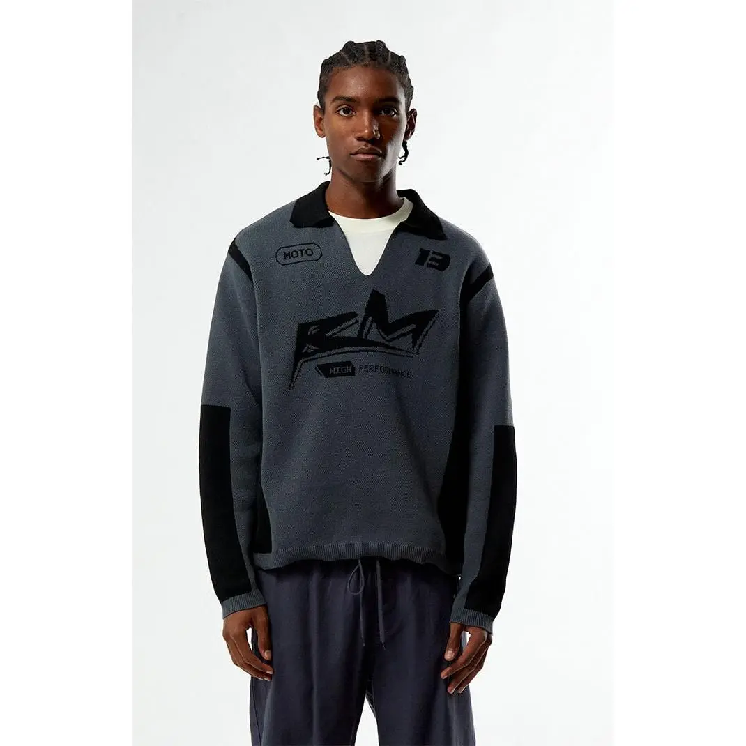 Pacsun Men's Moto Jacquard Polo Sweater