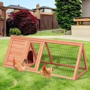 50" Wooden Rabbit Guinea Pig Hutch Wooden Rabbit Guinea Pig House ，Small Chicken Coop Outdoor A-Frame Quail Cage