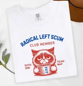 Radical Left Scum Anti trump Tshirt, Subtle FDT shirt, Liberal Resistance Tee