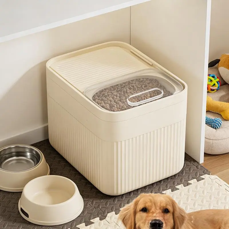 Large Sealed Leak-Proof Pet Food Storage Container with Visible Window, Safe Closure, Universal for Cats Dogs Small Animals, Home Travel Business