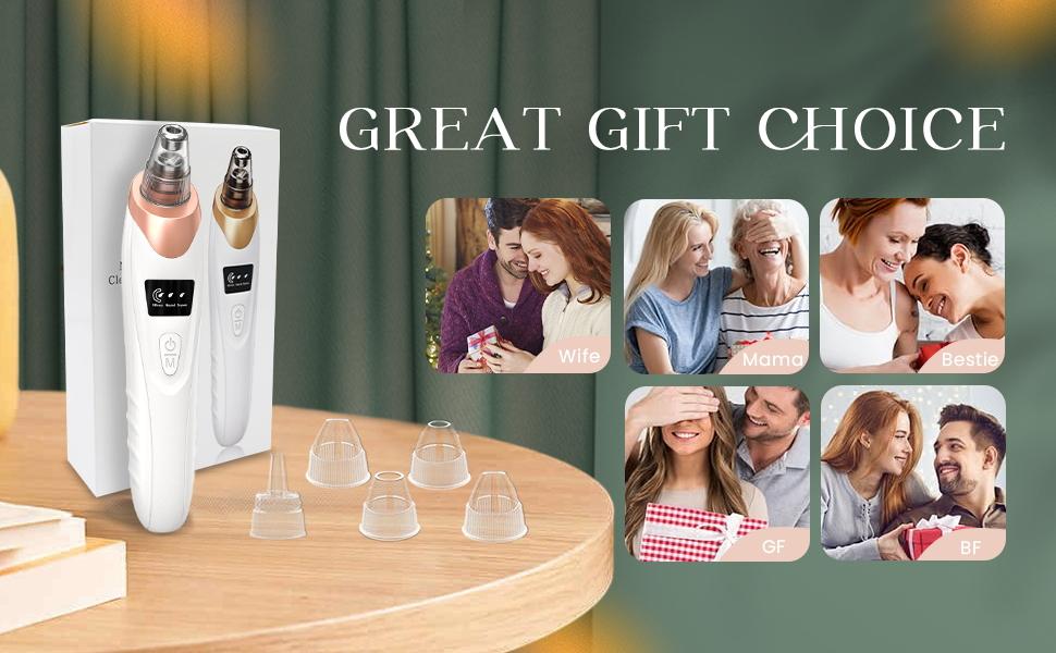 Blackhead Remover Pore Vacuum, Electric Facial Pore Cleaner with 5 Suction Power & 5 Probes, USB Rechargeable Blackhead Vacuum Kit, Acne Extractor Tool for Adults