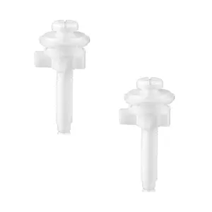 2 count Toilet Seat Screws for Replacement Kit, Plastic Nuts and Washers for Fixing The Top Toilet Seat