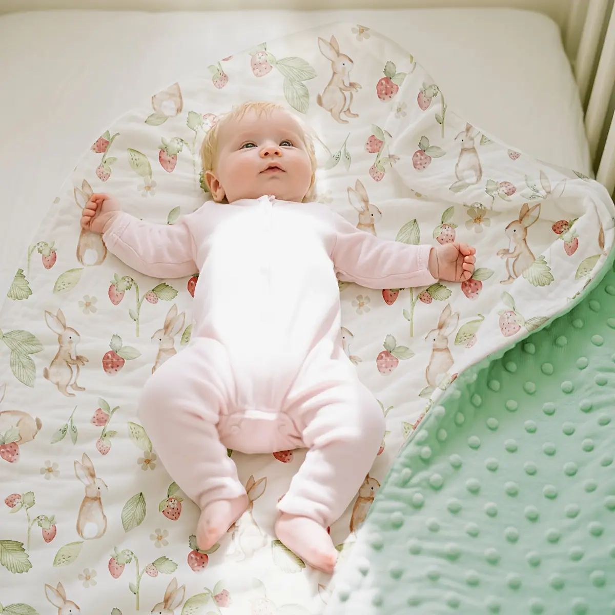One Cozy Baby Blanket Ideal for Newborns, Featuring a Super Soft And Comfortable Themed Design. This Baby Crib Blanket Is Warm And Gentle, Making It a Perfect Gift for Holiday Memories, Suitable for Close Friends And Family