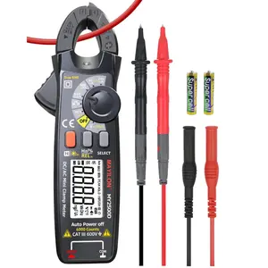 Clamp Meter, 6mA-200A AC/DC Low Clamp Meter, AC/DC Voltage Multimeter TRMS 6000 Counts Amp Voltage Tester Auto Ranging with Resistance Capacitance Continuity NCV Diode Frequency