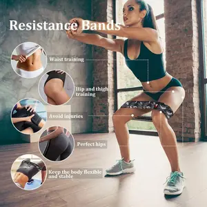 HIP Circle Resistance Band, Elastic Loops Strength Exercise Gear for Glute Hip Rotation, Physical Therapy & Crossfit Equipment with 1-Size Fit & Portable Bag