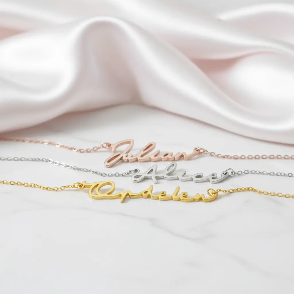 Handwriting Option Name Necklace
