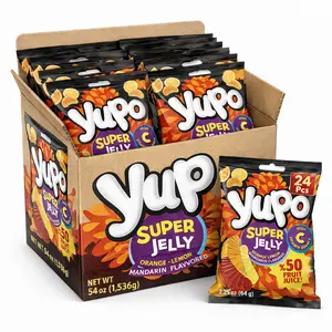Super Jelly Gummy Candy – Citrus Fruit Bulk Pack (24 Bags)
