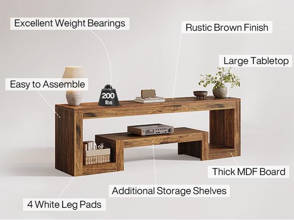 LITTLE TREE 63-Inch TV Stand for 55/60/65/75-Inch TVs, Farmhouse Entertainment Center with Open Storage Shelves, Rustic Brown Television Console for Living Room, Bedroom LITTLE TREE 63-Inch TV Stand for 55/60/65/75-Inch TVs, Farmhouse Entertainment Center with Open Storage Shelves, Rustic Brown Television Console for Living Room, Bedroom