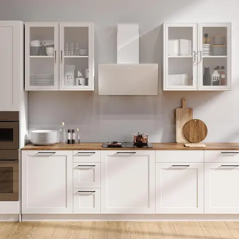 Wall-Mounted Laundry Storage Cabinet - Modern White Cupboard with Durable Acrylic Sliding Doors, Indoor Furniture Storage Solution for Kitchen Organization, Durable Acrylic Material