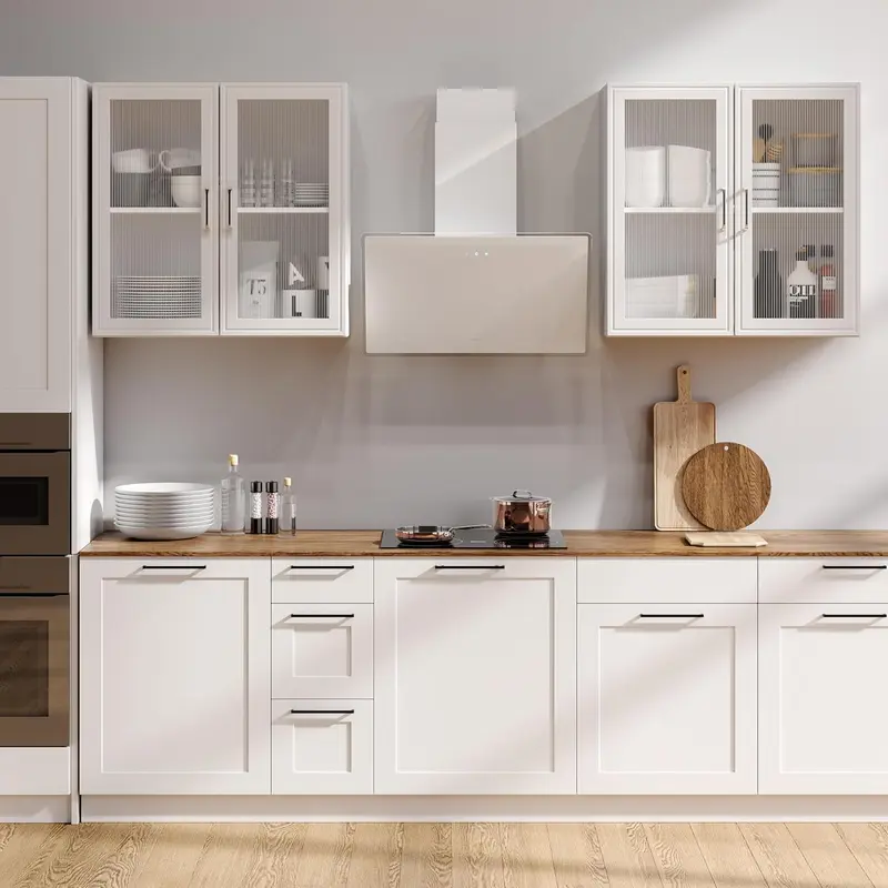 Wall-Mounted Laundry Storage Cabinet - Modern White Cupboard with Durable Acrylic Sliding Doors, Indoor Furniture Storage Solution for Kitchen Organization, Durable Acrylic Material