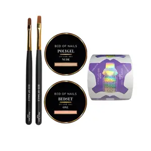 Nail Extensions Kit (Manicure Set Nail Care Hard Gel Polygel Gel Brushes Nail Forms)