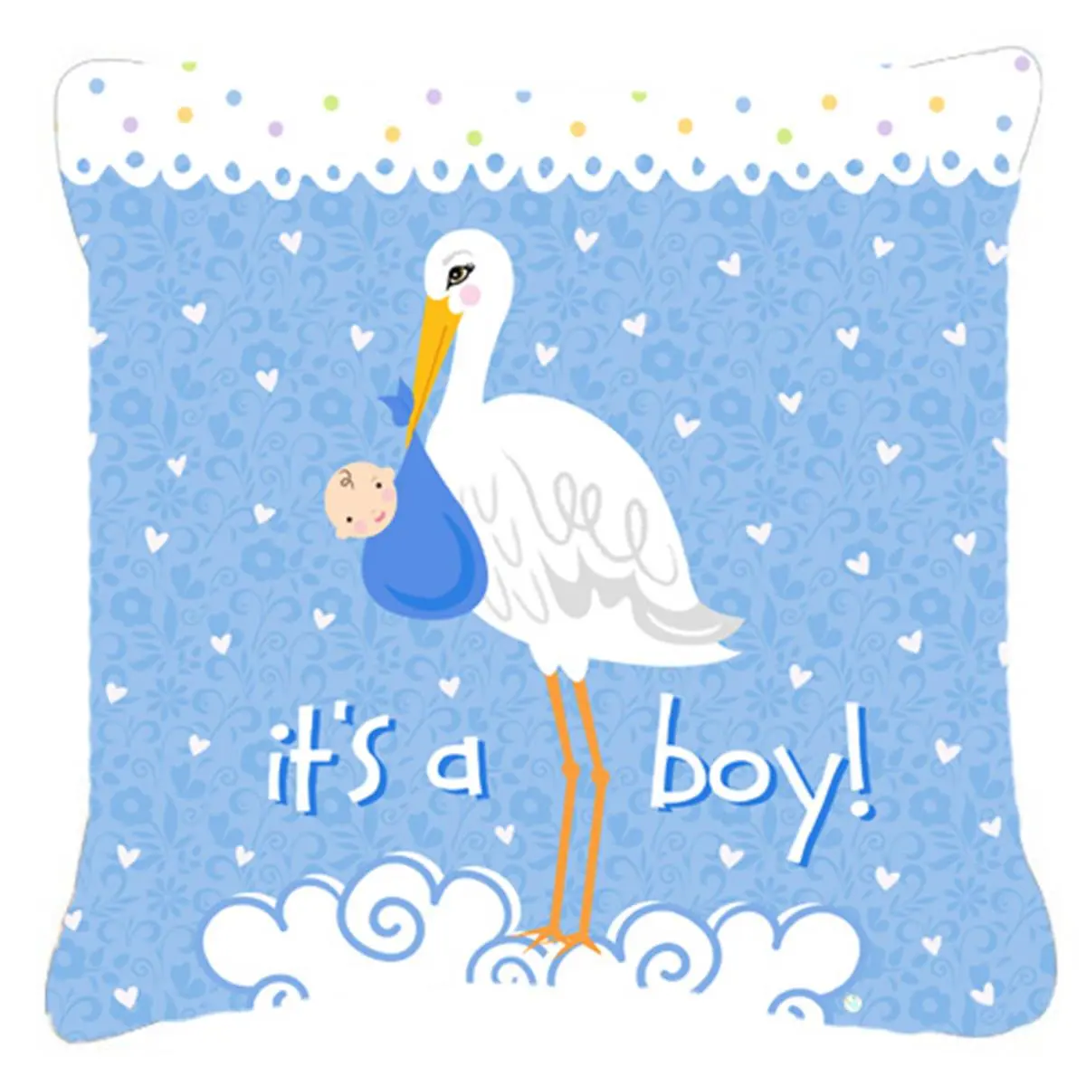Its a Baby Boy Fabric Decorative Pillow