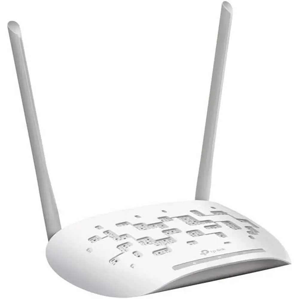 WiFi Access Point, 2.4Ghz 300Mbps, Supports Multi-SSID/Client/Bridge/Range Extender, 2 Fixed Antennas, Passive PoE Injector Included