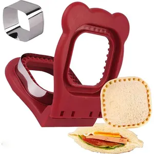 DIY Uncrustables Sandwich Cutter and Sealer, Square Sandwich Maker Tool for Kids School Lunch Box & Breakfast, Easy To Use Crust Remover