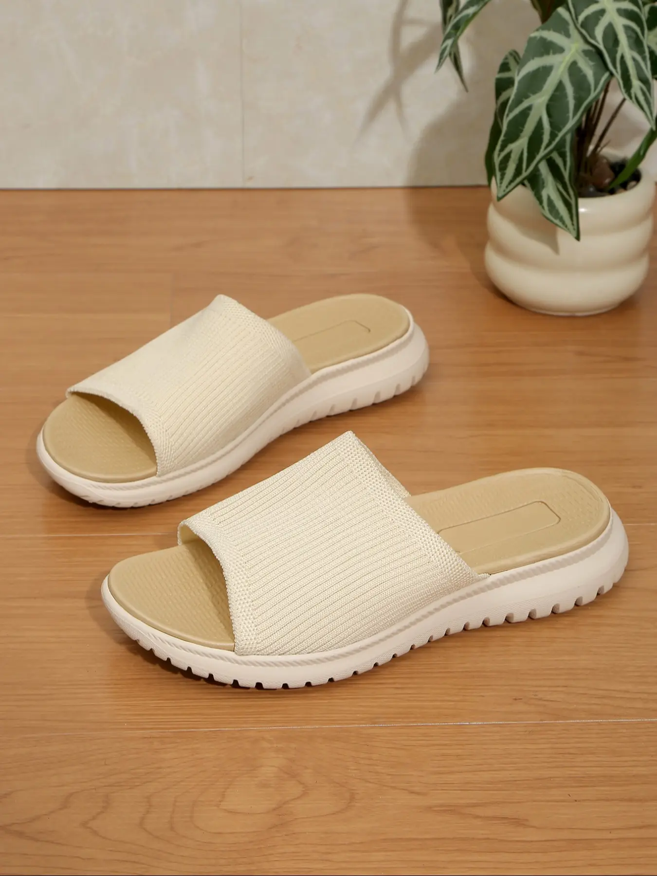 Women's Plus Size Lightweight Breathable Thick Sole Wedge Sandals, Comfortable Summer Casual Daily Fashion Footwear, Ideal for Daily Wear and Travel