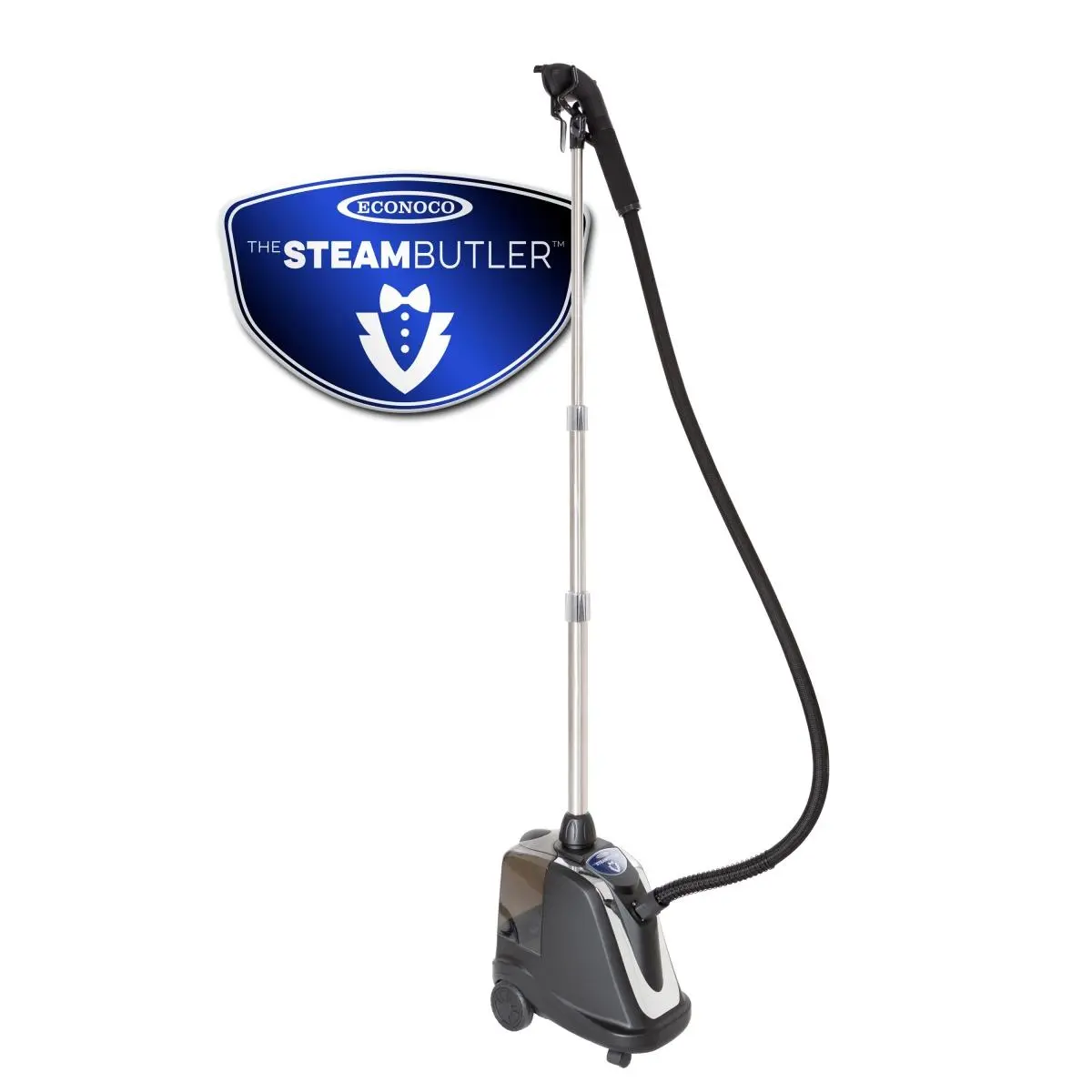 Econoco ST500 Steambutler Heavy Duty Steamer - Corded 110v-120v Portable 3.5L 1350Watts Garment Steam Machine with Easy-Roll Casters, Automatic Shut-Off, Water Container for Commercial and Home Wrinkle-Free Removal