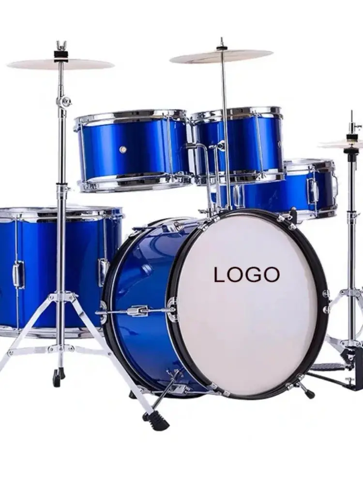 5 Piece Full Size Kids Drum Set with 2 Cymbals