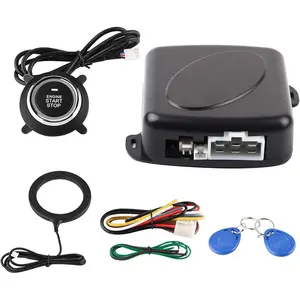 12V Universal Car Alarm Security System Engine Push Button Start Stop Lock Anti Theft Protection
