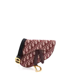 Pre-owned Dior material Belt Bags Christian Saddle Belt Bag Oblique Canvas by Rebag