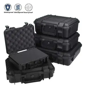 [1pc Impact Resistant Tool Box] 1pc Waterproof Plastic Carrying Case, Tool Box With Pre-cut Sponge Storage Box, Safety Protection, Hardware Tool Box, Impact Resistant, Suitable For Precision Instruments