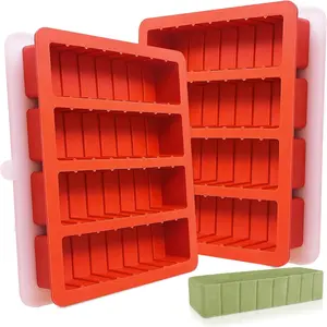 2Pcs Non-Stick Silicone Butter Tray with Lid, Large Butter Mold with Scale Markings for Homemade Butter Making